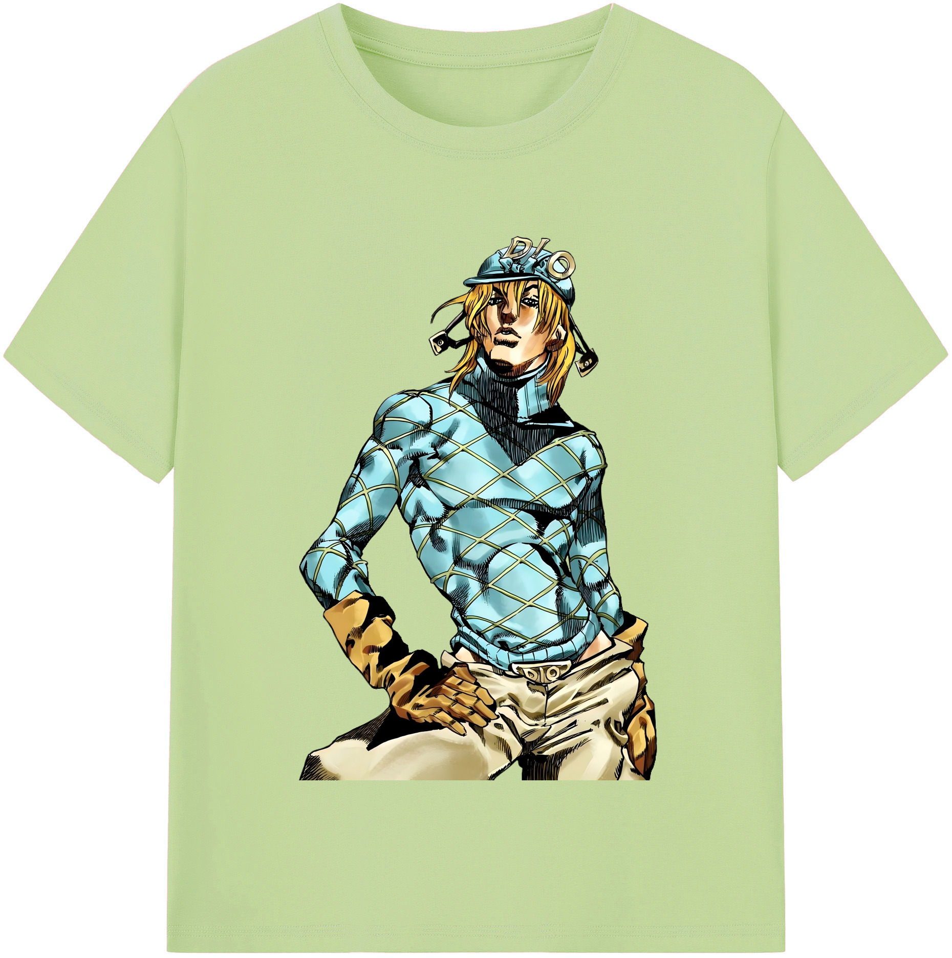 （画像用） ジョジョの奇妙な冒険 ディオ?ブランドー JoJo's Bizarre Adventure Dio Brando 綿100％半袖Tシャツ（フロントプリント）